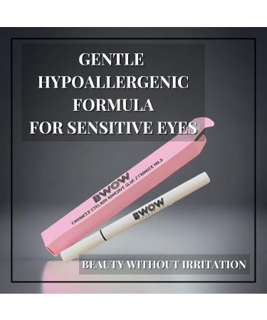 Lash Adhesive Glue Pen White for Fake Strip Lashes - Super Enhanced Stronger Hold Hypoallergenic Waterproof Latex-Free Vegan Dries Clear Gentle for Sensitive Eyes - Easy Precision Long-Lasting - Buy Online on GoSupps.com