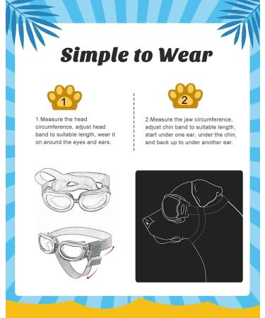 Lewondr Sunglasses for Dogs - UV Protection Windproof & Waterproof Glasses with Adjustable Band for Small Dogs - Pink - Buy Online on GoSupps.com