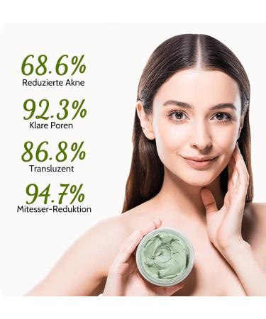 Dead Sea Mask Refining Pores Deep Cleansing Face Mask Skin Care Improve Blackheads Acne Dark Spots Even Skin Tone Face Mask Control Oil (Green Tea) - Buy Online on GoSupps.com