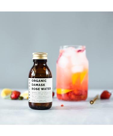 Erbology Organic Rose Water 3.4 fl oz | Premium Food Grade Hydrolate | Soothes Hydrates & Calms | Non-GMO in Recyclable Glass Bottle - Buy Online on GoSupps.com