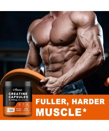 Shop Pure Creatine Monohydrate Capsules 270pcs for Enhanced Muscle Mass & Strength | International Shipping Available - Buy Online on GoSupps.com
