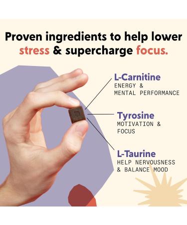 PYM Attention Chews Support for Procrastination Focus & Productivity 20 Count | 518mg L-Carnitine 54mg Tyrosine 11mg L-Taurine Caffeine-Free | All-Natural Mood Boost Supplement Made in USA 20 Count (Pack of 1) - Buy Online on GoSupps.com
