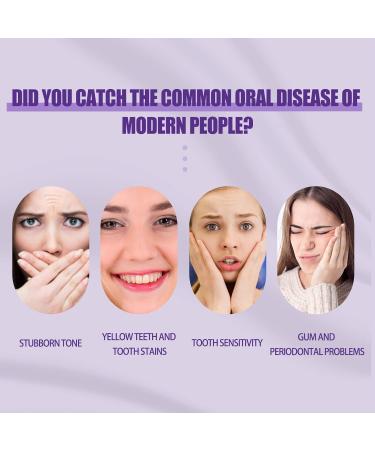 Dyceittdia V34 Purple Toothpaste & Tooth Powder Set - 2pcs for White Teeth Fresh Breath & Tartar Removal - International Shipping Available - Buy Online on GoSupps.com