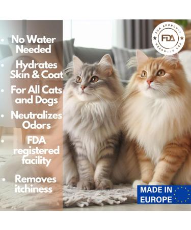 Cat Dry Shampoo Powder with Lavender and Rosemary for Cats 5.29 fl. oz| Grooming for Cat | Kitten Sensitive Skin | Cleansing and Moisturizing Perfume and Talc Free (1) - Buy Online on GoSupps.com