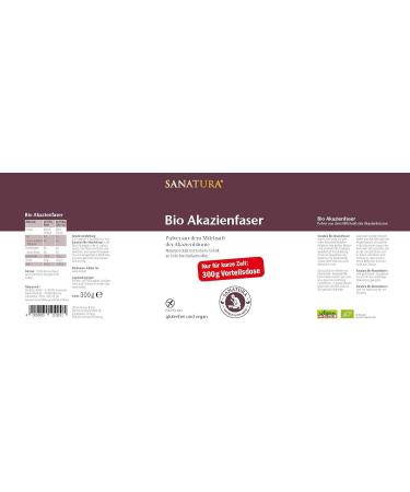 SMANATUA Acacia Fister Pulver - 300g | Vegan Gluten-Free Soluble Fiber | High-Quality Acacia Fiber Supplement - Buy Online on GoSupps.com