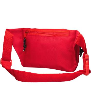 NOVAMEDIC First Aid Fanny Pack with 75 Emergency Essentials - Red Waist Bag for Lifeguard, Hiking, Travel - Adjustable Strap - Durable & Stocked - Buy Online on GoSupps.com