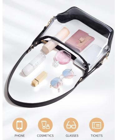 Vorspack Clear Stadium Approved Crossbody Bag - Black | Perfect for Sports, Concerts, College - Buy Online on GoSupps.com