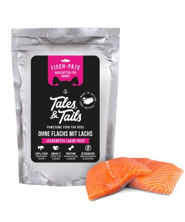 Tales & Tails - Wet Dog Food - 100% Icelandic Salmon - Grain-Free Natural Nutrient-Rich Sugar-Free Dog Food - "Flax-Free" Wet Dog Food with