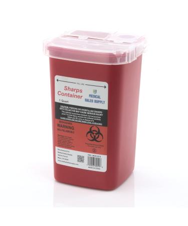 1 Quart Sharps Disposal Container (Pack of 3) - Home & Professional Use - Approved Medical Sales Supply - Buy Online on GoSupps.com