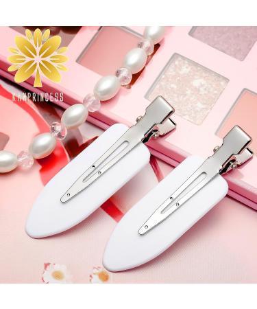 KANPRINCESS 21PCS No Crease Hair Clips for Women - Creaseless Clips for Makeup & Hair Styling in White - Includes Storage Box - Buy Online on GoSupps.com