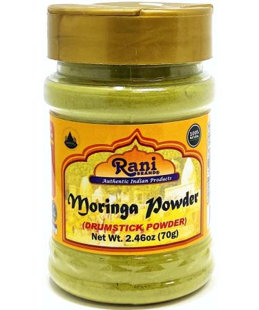 Rani Moringa Powder (Drumstick Powder) 2.46oz (70g) PET Jar 100% Natural | Vegan | Gluten Friendly | Non-GMO | No Colors | Indian Origin
