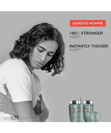 KERASTASE Genesis Homme Bain De Masse Shampoo For Men - Thickening & Strengthening Formula - 8.5 fl oz - Buy Online on GoSupps.com