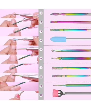 47 Pcs Nail Drill Bits Set - Electric Diamond & Ceramic Acrylic Gel Kit for Home Salon - Carbide Cuticle Remover Bits - Manicure Pedicure Tools - Buy Online on GoSupps.com