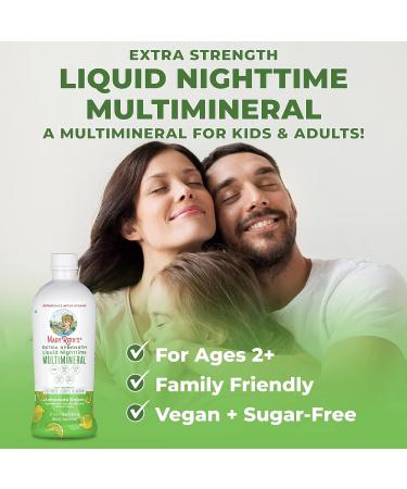 Nighttime Liquid Multimineral Supplement - Sugar Free Sleep Support for Adults & Kids - Magnesium, Calcium & MSM - Lemonade Flavor - Vegan & Gluten Free | 32 Servings - Buy Online on GoSupps.com