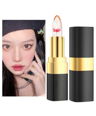 LINGJIONG Jelly lipstick with a flower inside Magic lipstick with color pH temperature color Lingjiong moisturizing nourishing tinted lip balm