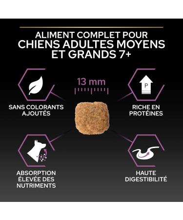 PURINA PRO PLAN | Medium & Large Adult 7+ Age Defense Rich in Chicken Dry Food for Adult Dogs 7 Years and Older 3kg Bag - Buy Online on GoSupps.com