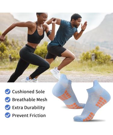 Buy Women's Sports Socks - 8 Pairs Sneakers Ankle Socks (Sizes 35-42) | Breathable Cotton Running Socks | Multicolor Padded Comfort - Buy Online on GoSupps.com