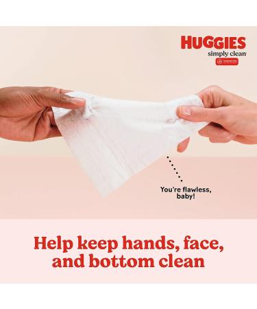 Huggies Simply Clean Fragrance-Free Baby Wipes 6 Flip-Top Packs (384 Wipes Total) - Buy Online on GoSupps.com