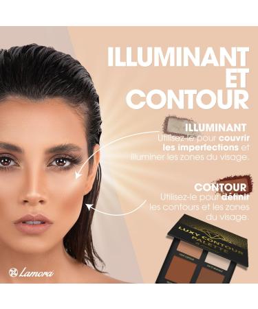 Contouring Makeup Powder Contour Kit - With Mirror for Light to Medium Dark Skin - 4 Highly Pigmented Matte Colors for Contouring - Vegan Hypoallergenic - Buy Online on GoSupps.com