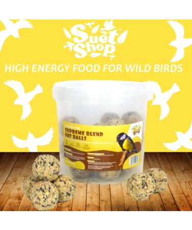 Suet Shop Supreme Suet Fat Balls 80g x 30 - High Energy & Protein for Wild Birds - Buy Online on GoSupps.com