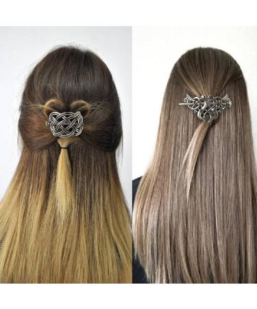 NSBELL 6PCS Viking Celtic Hair Clips - Vintage Silver Hairpins for Girls and Women - Buy Online on GoSupps.com