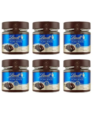 Lindt Chocolate Spreadable Cream Pack of 6 Dark Chocolate and Low Fat Cocoa Spreads 200g