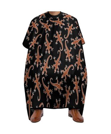Brown Lizards Professional Hair Cutting Cape Apron Salon Haircut Barber Hairdressing with Snap Closure