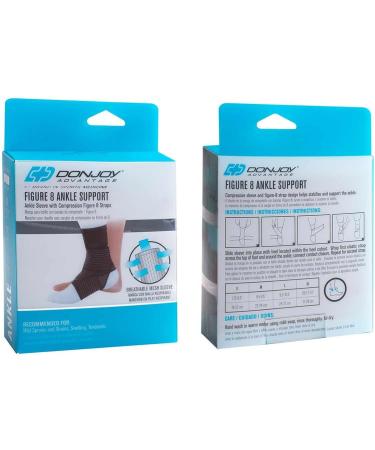Buy DonJoy Ankle Sleeve with Figure 8 Strap - XL Black for Sprains & Strains | Lateral Support & Open Heel - Buy Online on GoSupps.com