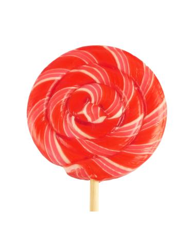 Strawberry Cream Premium Sweet Whirls Lollipops 24 count 60 Grams & 3.25" diameter per piece