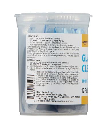 AmazonCommercial Dissolvable Glass Cleaner Refill Vial - 12 Pack - 12 Refills - Buy Online on GoSupps.com