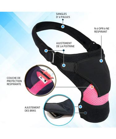 Adjustable Shoulder Support for Tendonitis - Breathable Bandage for Men & Women - Left & Right Shoulder - Buy Online on GoSupps.com