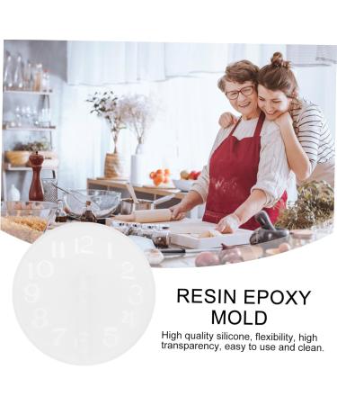 NUOBESTY 1pc Moulds Ornament Mold Wall Crystal Manual Home Epoxy Craft Diy Silicone Resin Clock Time Casting White 15.5X15.5CM - Buy Online on GoSupps.com