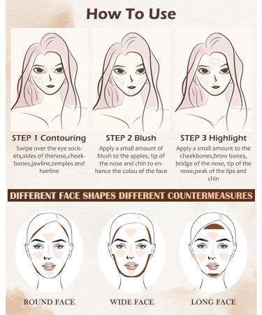 Face Matte Blush Powder Palette-2Colors Cruelty-Free Buildable Facial Cheek Blusher Pressed Powder Light Luxury Blush Contour Palette Longlasting Makeup Palette Christmas Gift for Women -04 4# Fiery & Ginger - Buy Online on GoSupps.com
