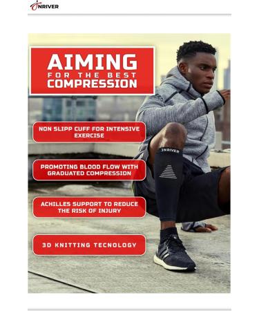 Calf Compression Sleeves for Men & Women | Shin Splint Support & Running Brace | Perfect for Cycling & Football - Buy Online on GoSupps.com