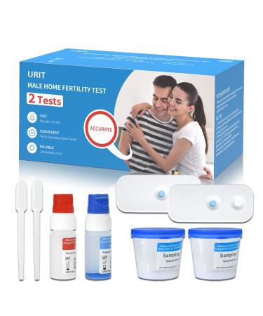 URIT Fertility Home Test kit for Man Shows Normal or Low Sperm Counts 2 Sets Included. Result in 1 min Convenient Accurate Easy to Read Results