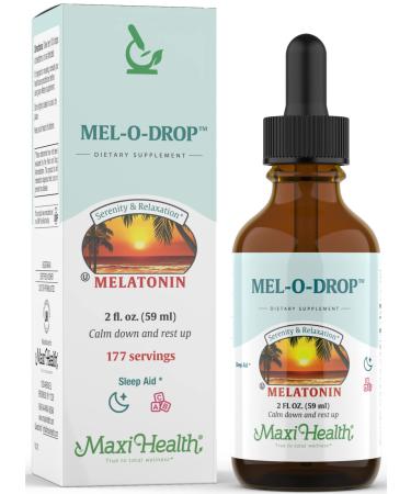 Maxi-Health Liquid Melatonin Drops for Kids - 177 Servings With Dropper - Sleep Aid Supplement for Children And Teens - Helps Fall Asleep Faster And Stay Sleeping Longer, 2 Fl Oz (Pack of 1)
