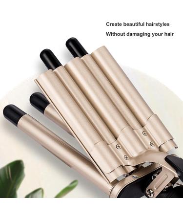 Adjustable 5 Barrel Curling Iron Wand 15 Temperature Gears Digital Display ABS and Aluminum Construction for Long Lasting Wavy Hairstyles - Buy Online on GoSupps.com