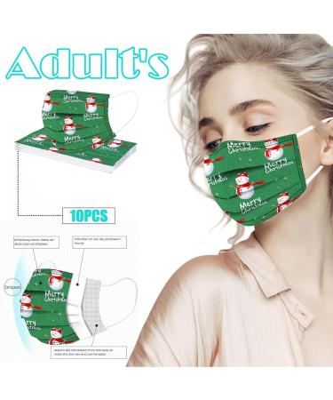 Celendi 50PC Christmas Disposable_Face_Masks for Adults 3 Ply Breathable Holiday_Masks with Designs Party Favor Paper_Masks - Buy Online on GoSupps.com