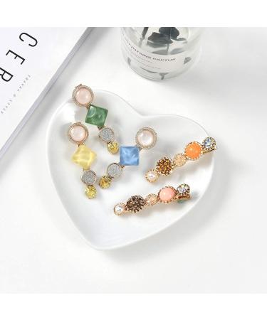 Mehayi Handmade 20-Piece Pearl & Acrylic Resin Hair Clips | Marble Alligator Bobby Pins & Glitter Crystal Geometric Accessories | Perfect Gifts for Women and Girls - Buy Online on GoSupps.com