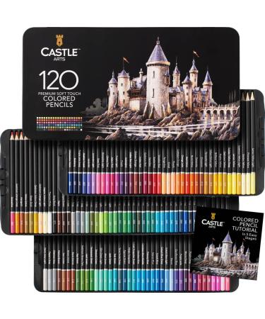 120 Colored Pencils Set, Quality Soft Core Colored Leads for Adult  Artists, Professionals and Colorists, Protected and Organized in  Presentation Tin Box