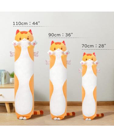 Mewaii 90cm Orange Plush Kitten Toy - Cuddly Stuffed Animal Pillow for Kids | Perfect Gift for Ages 3+ - Buy Online on GoSupps.com