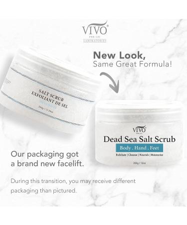 Vivo Per Lei Dead Sea Salt Body Scrub - Exfoliating Scrub for Supple Beach Body - 350g/12.34oz - Pack of 1 - Buy Online on GoSupps.com
