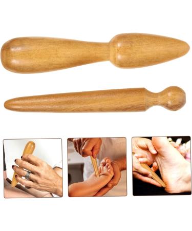 CLISPEED 2 Wooden Acupressure Sticks for Foot Massage - Light Brown - 11x2.5cm - International Shipping Available - Buy Online on GoSupps.com