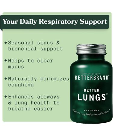 Betterbrand Better Lungs Health Pack - BetterLungs & BetterLungs Detox Tea Bundle - Daily Resporatory Health Supplement - 15X Herbal Tea Bags + 60 Capsules - Buy Online on GoSupps.com