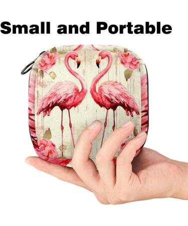 Period Bag - Stylish Sanitary Napkin & Tampon Storage for Purses | Floral & Flamingo Designs | Perfect Valentine's Day Gift - Buy Online on GoSupps.com
