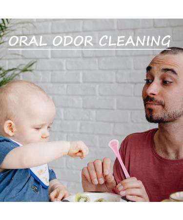 Beavorty Silicone Tongue Scraper - Double Sided Oral Care Cleaner Brush for Bad Breath - Professional Dental Kit - Pink - Buy Online on GoSupps.com