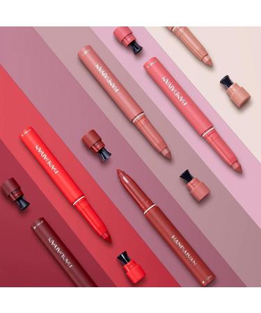 DELISOUL 6 Matte Lip Crayon Set | 2-in-1 Lip Liner and Lipstick | Long Wear Cream-to-Matte Makeup | Smudgeproof & Water-Resistant Lipstick (01) - Buy Online on GoSupps.com
