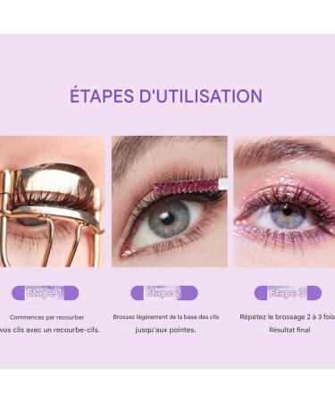 Glossy Mascara | Smudge-Proof Mascara - Waterproof Lengthening Curling Long-Lasting Eyelash Makeup for Weddings Dates Travel Parties Evening Events Stage Performances Proms - Buy Online on GoSupps.com