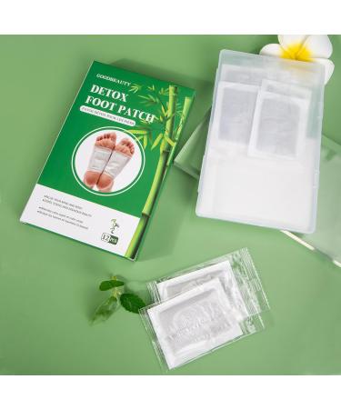 GoodBeauty Foot Pads(12pcs) Ginger Powder Bamboo Vinegar Foot Patches for Foot Care Natural Cleansing Foot Pads Adhesive Sheets for Pain Relief Relieve Stress Improve Sleep Relax Body - Buy Online on GoSupps.com