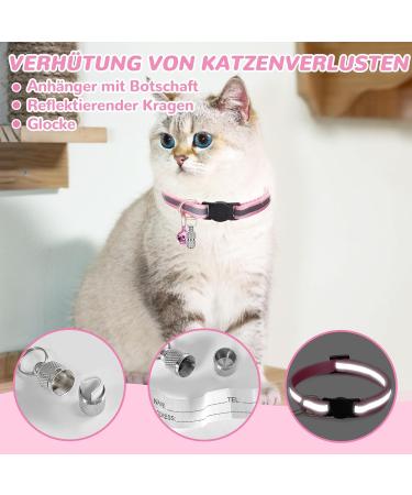 Adjustable Cat Dishes Set with Leash - Soft Lined & Breathable Mesh for Cats Kittens Dogs & Puppies (Pink Large) - Buy Online on GoSupps.com